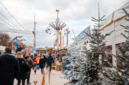 jul lulemarked Paris Frankrike sno boder markeder nyttarsaften